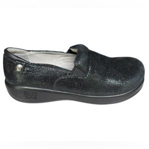 Alegria Women’s Black Leather Sparkle Clogs EU Size 38 US 8/8.5